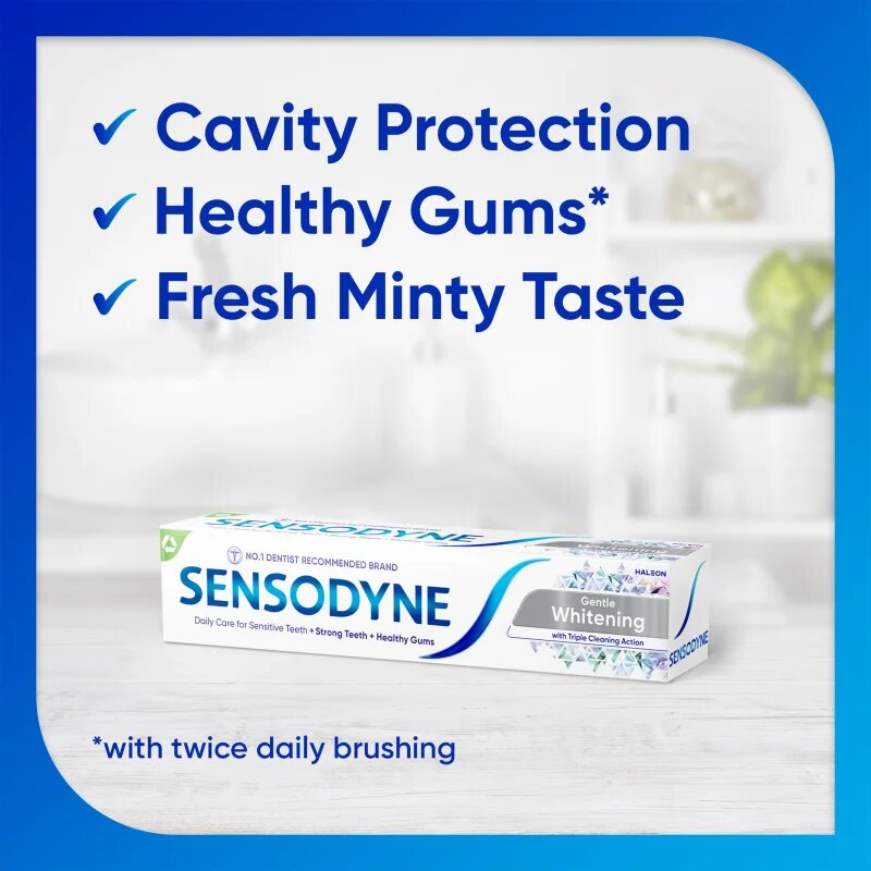 Sensodyne Extra Whitening pasta de dinti albitoare cu Fluor pentru dinti sensibili 2x75 ml