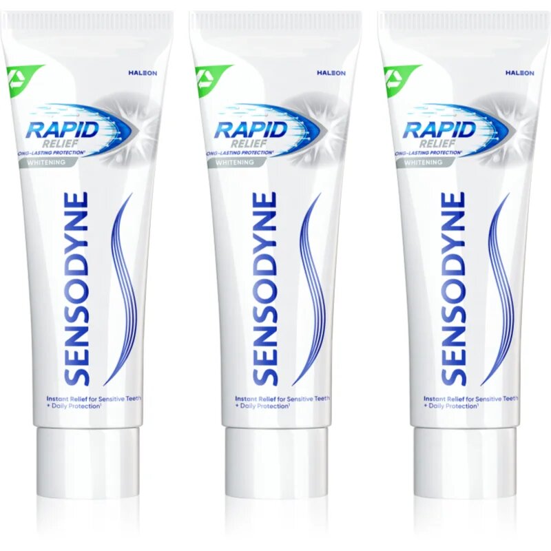 Sensodyne Rapid Whitening pasta de dinti pentru albire pentru dinti sensibili 3x75 ml