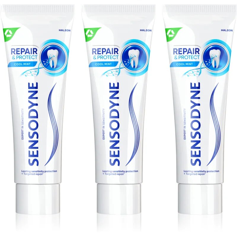 Sensodyne Repair & Protect Cool Mint pastă de dinți pentru dinti sensibili 3x75 ml