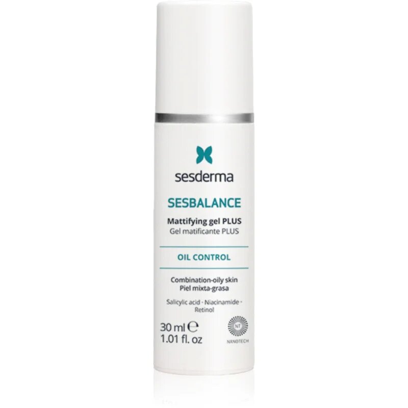 Sesderma Sesbalance Mattifying Gel Plus gel matifiant de noapte pentru ten gras și mixt 30 ml