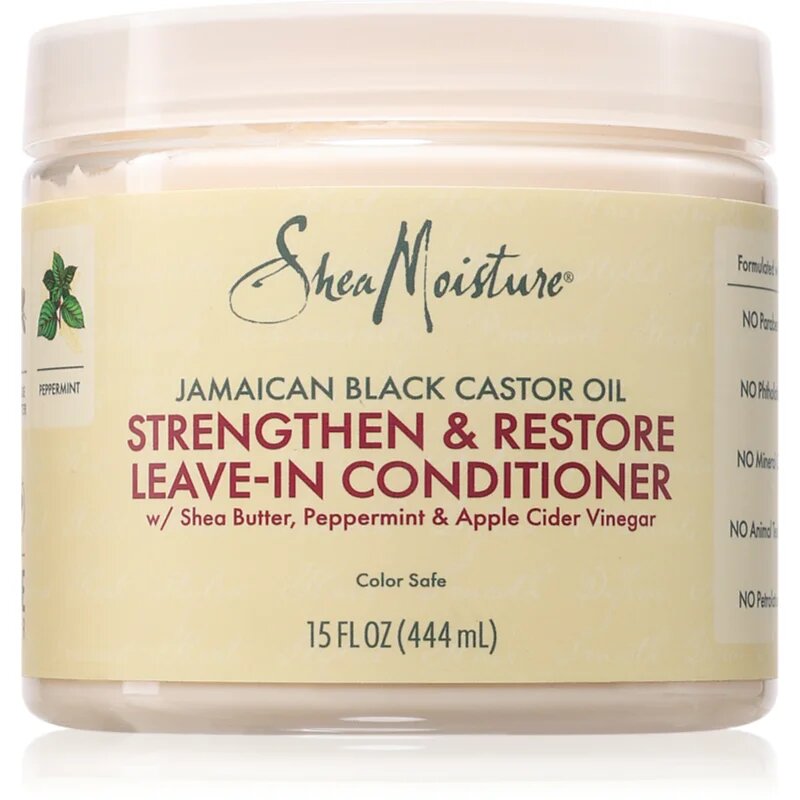Shea Moisture Jamaican Black Castor Oil Strengthen & Restore balsam (nu necesita clatire) pentru păr creț 431 ml