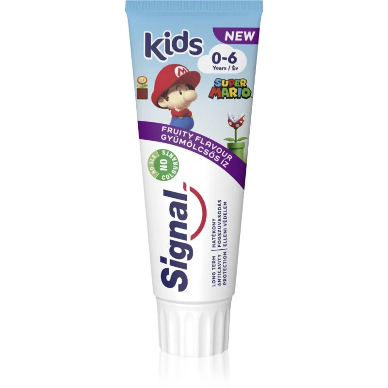 Signal Kids Fruity Pasta de dinti pentru copii. 0 - 6 - Super Mario 75 ml