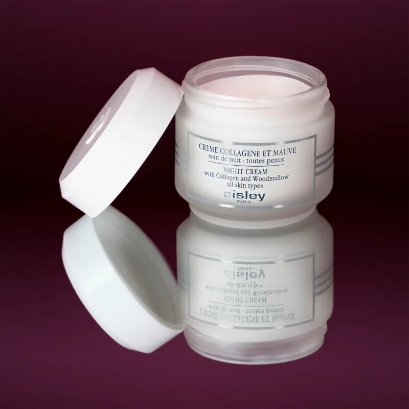 Sisley Night Cream with Collagen and Woodmallow crema de noapte pentru fermitate cu colagen 50 ml