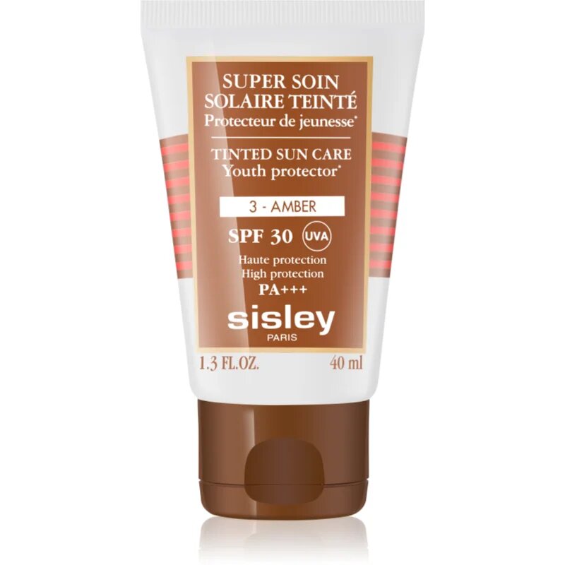 Sisley Super Soin Solaire Teinté crema de fata cu efect de protectie SPF 30 culoare 3 Amber 40 ml