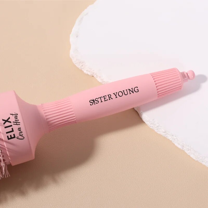 Sister Young ELIX Round Brush Cera Heat Pink perie rotundă pentru păr 65mm 1 buc