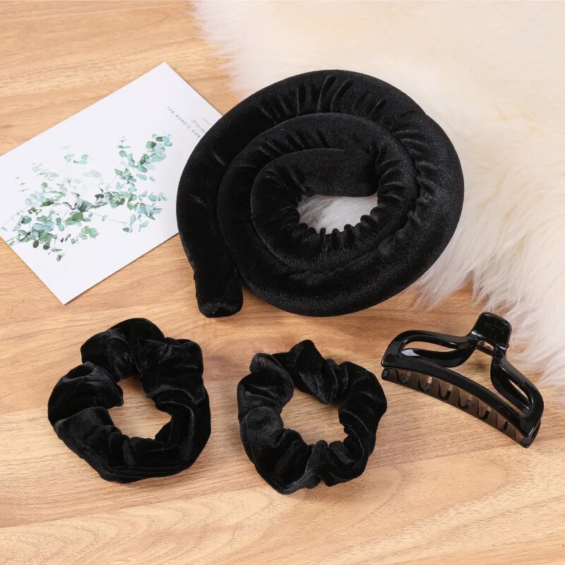 Sister Young LISA set pentru ondularea părului Black 4 buc