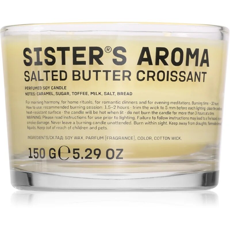 Sister's Aroma Salted Butter Croissant lumânare parfumată 150 g