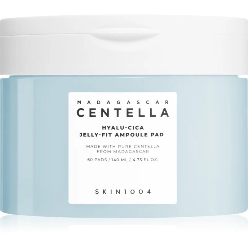 SKIN1004 Madagascar Centella Hyalu-Cica Jelly-Fit Ampoule Pad dischete de tonifiere pentru pielea uscata si deshidratata 60 buc