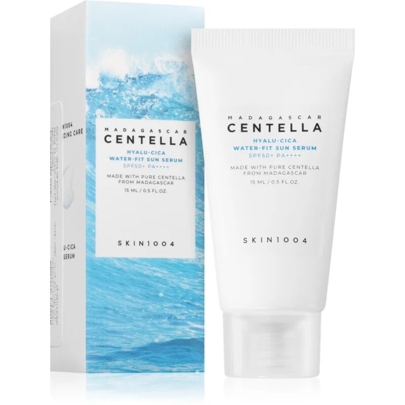 SKIN1004 Madagascar Centella Hyalu-Cica Water-Fit Sun Serum ser protector cu efect de hidratare SPF 50+ 15 ml