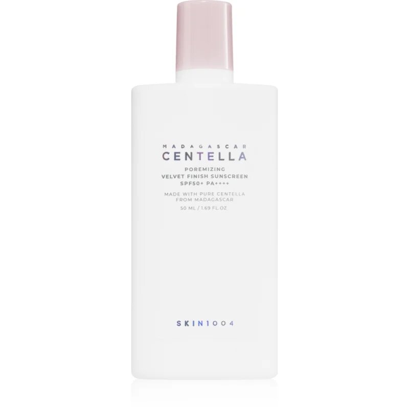 SKIN1004 Madagascar Centella Poremizing Velvet Finish Sunscreen crema de soare pentru fata pentru ten gras SPF 50+ 50 ml