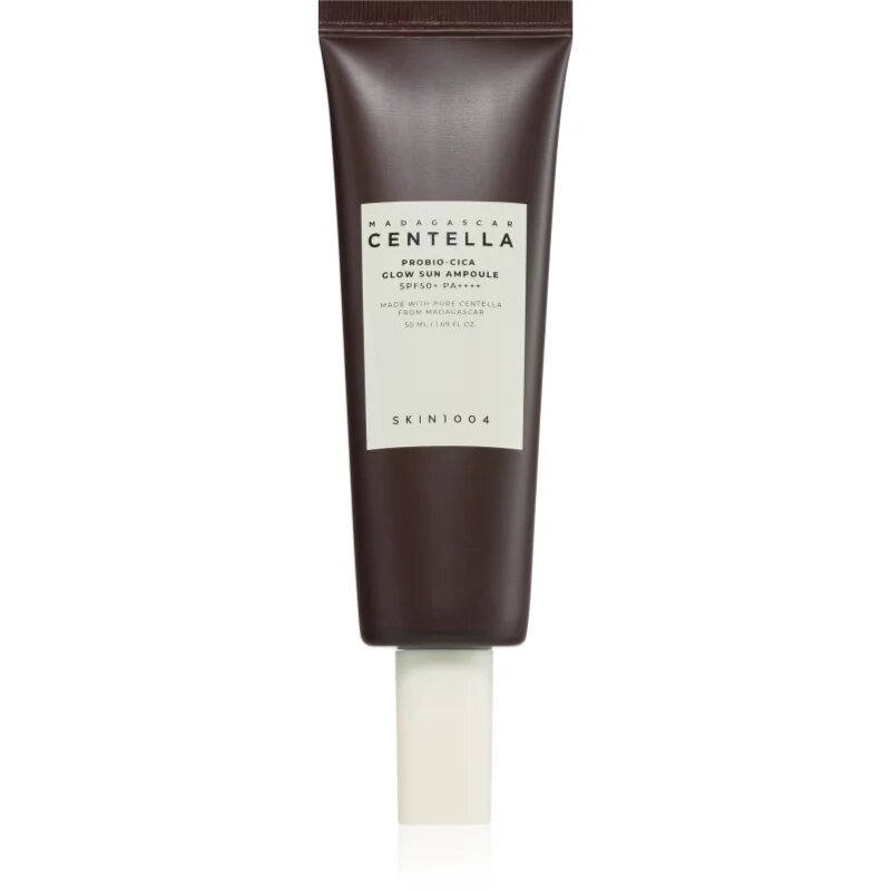 SKIN1004 Madagascar Centella Probio-Cica Glow Sun Ampoule ser protector reface bariera protectoare a pielii SPF 50+ 50 ml