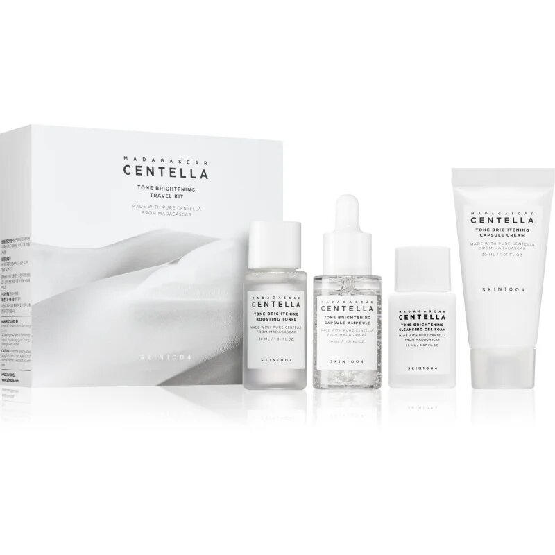 SKIN1004 Madagascar Centella Tone Brightening Travel Kit Seturi pentru voiaj pentru o piele mai luminoasa