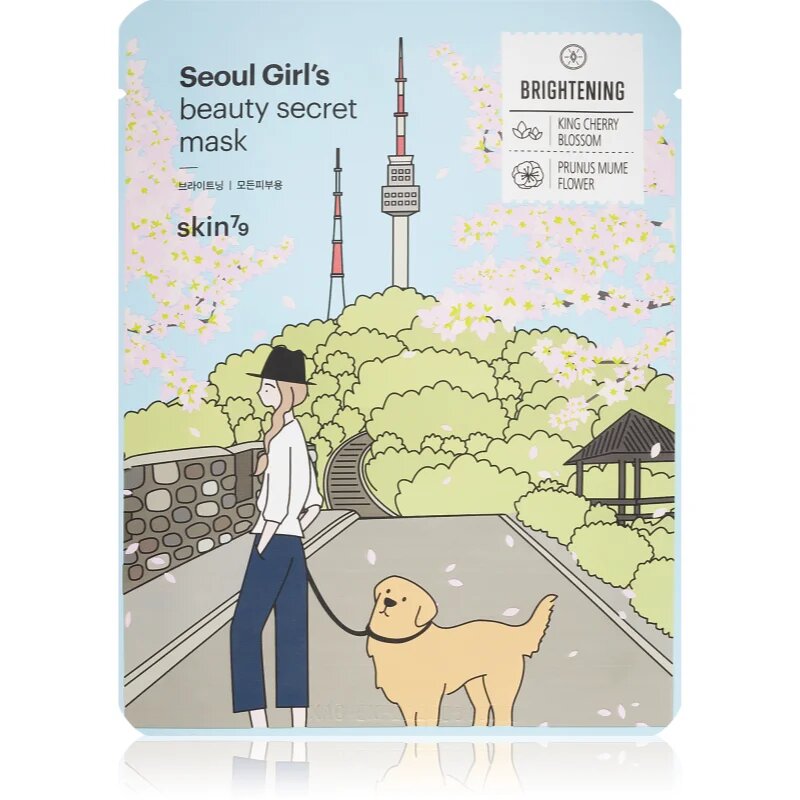 Skin79 Seoul Girl's Beauty Secret Mască textilă cu efect de iluminare și hidratare 20 g
