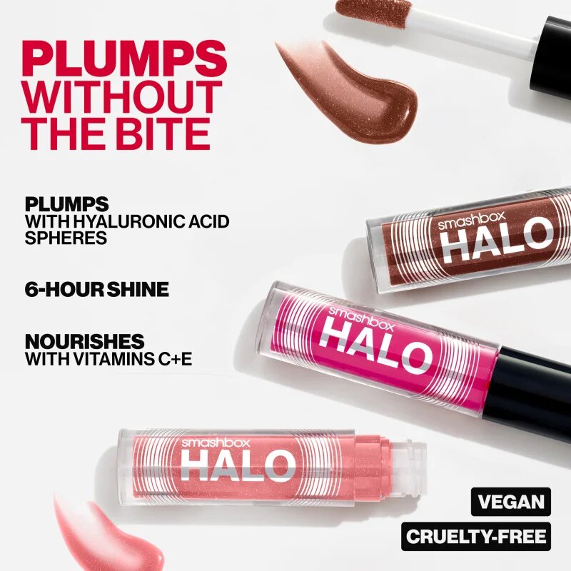 Smashbox Halo Plump + Glow Lip Gloss lip gloss hidratant pentru volumul buzelor culoare Beam 4.6 ml