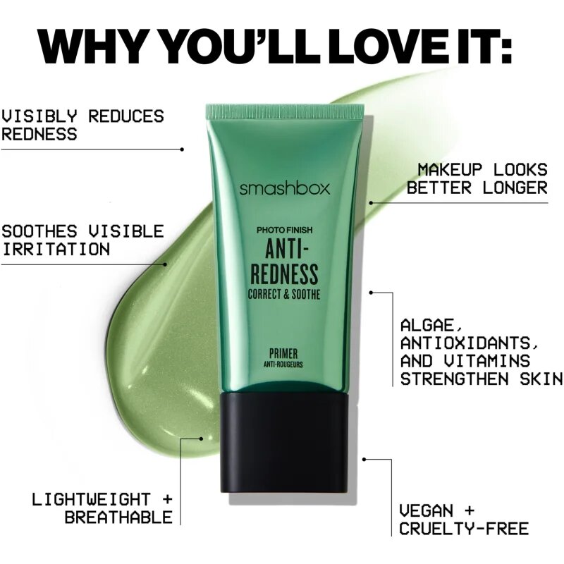 Smashbox Photo Finish Anti-Redness Primer baza pentru machiaj împotriva roșeții tenului 10 ml