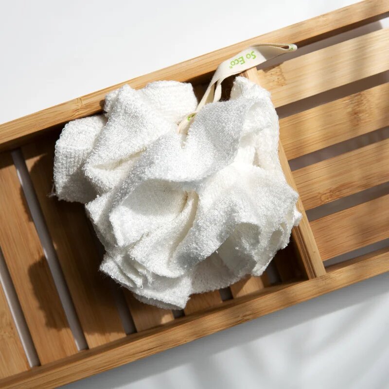 So Eco Bamboo Bath & Shower Pouf burete pentru spalare pentru corp 1 buc