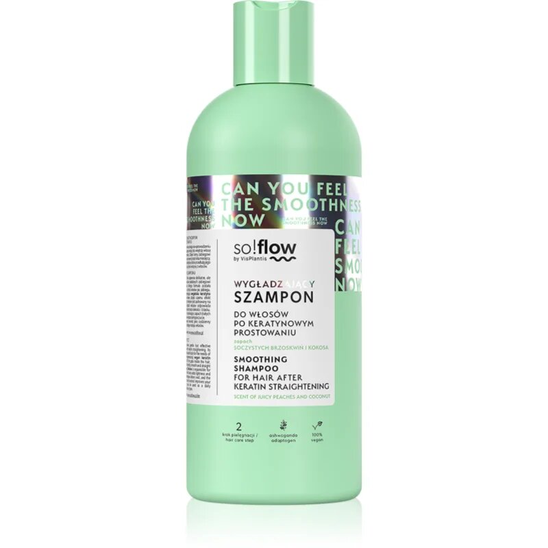 so!flow After Keratin Straightening Smoothing Shampoo sampon pentru indreptarea parului 400 ml