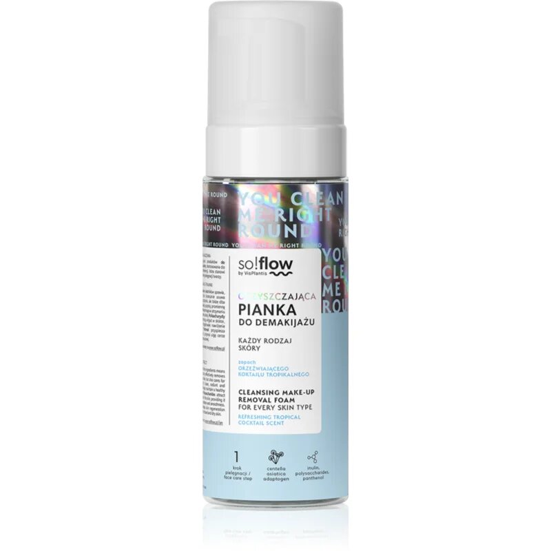 so!flow Cleansing Make-Up Removal Foam spuma delicata pentru fata 170 ml