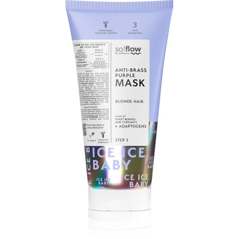 so!flow Cooling Mask Blonde Hair Masca de par neutralizeaza tonurile de galben 200 ml
