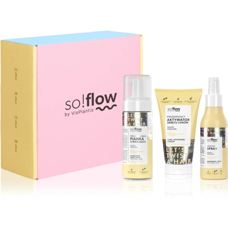 so!flow Curl Styling & Protection Set set cadou pentru păr creț