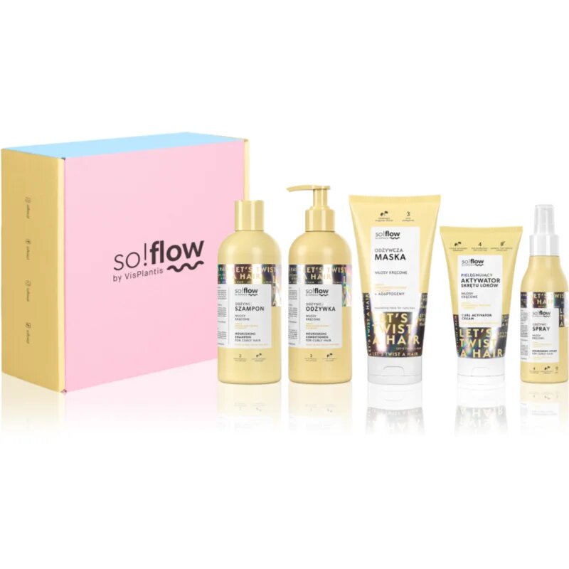 so!flow Daily Curl Refresh Set set cadou pentru păr creț