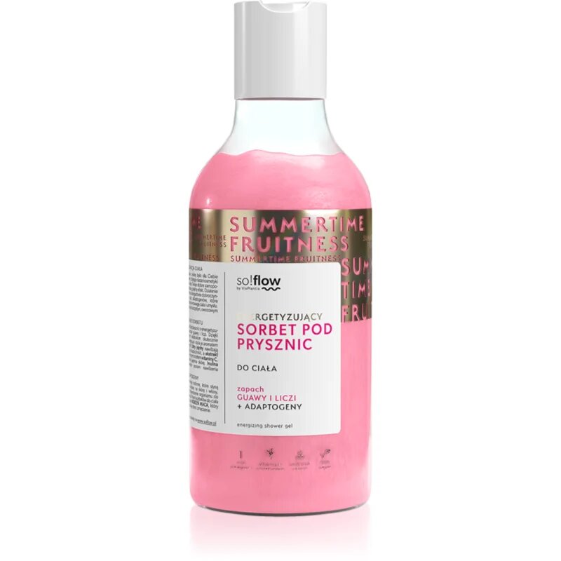 so!flow Energizing Shower Sorbet sorbet hidratant pentru piele in dus Guava Lychee 400 ml