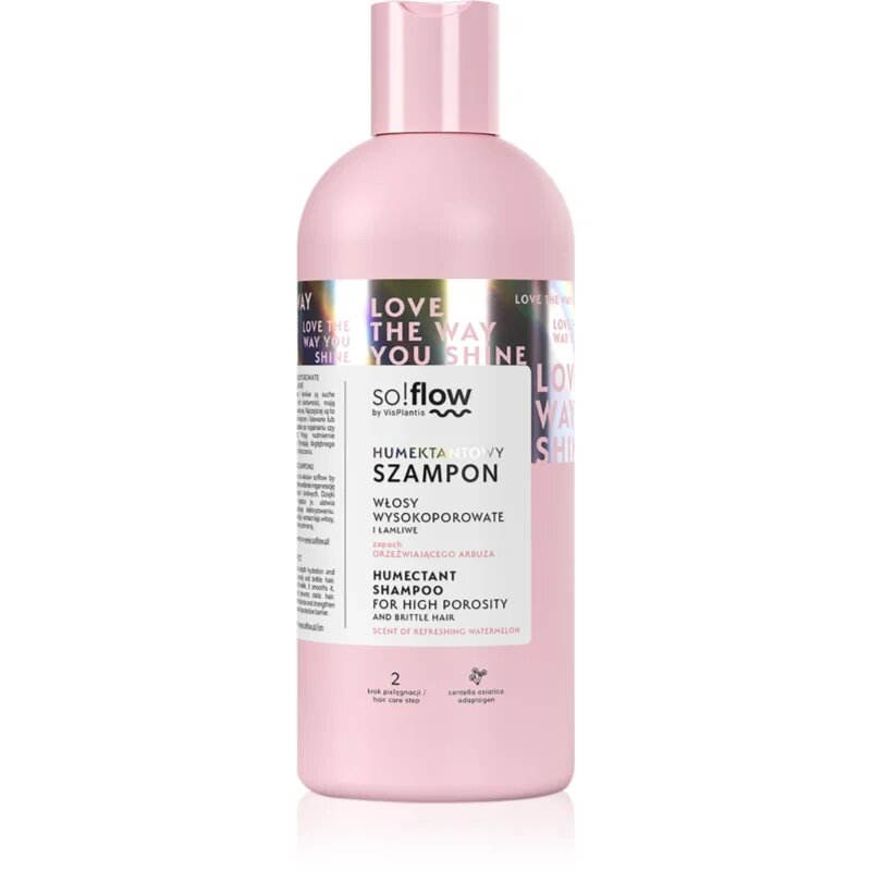 so!flow High Porosity Hair Humectant Shampoo șampon petru par fragil si fara vlaga 400 ml
