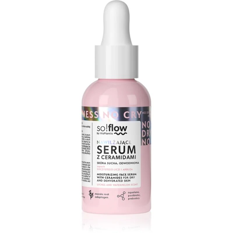 so!flow Moisturizing Face Serum With Ceramides ser facial hidratant cu ceramide 30 ml