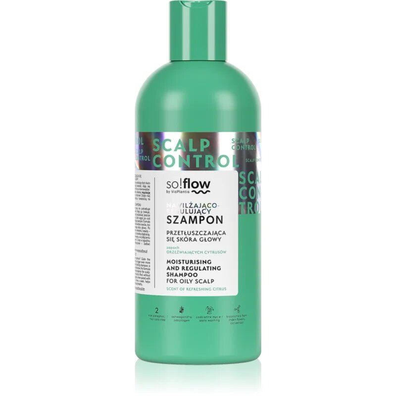 so!flow Oily Scalp Moisturizing and Regulating Shampoo sampon hidratant pentru un scalp seboreic 400 ml
