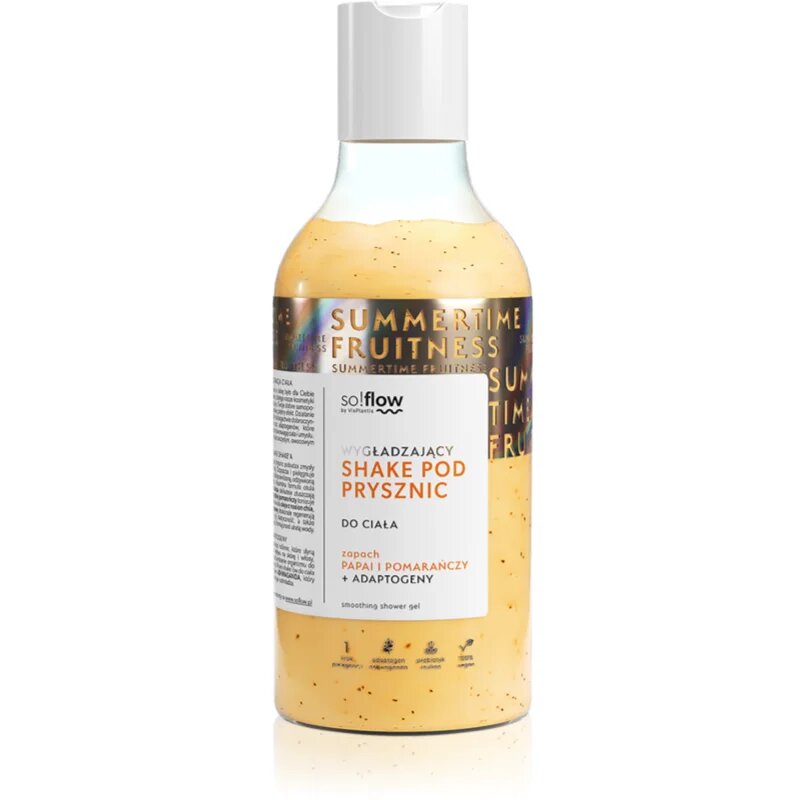 so!flow Smoothing Shower Shake gel de duș pentru toate tipurile de piele Papaya & Orange 400 ml