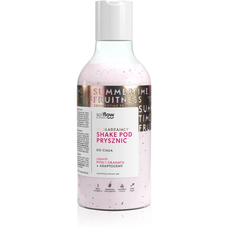 so!flow Smoothing Shower Shake gel de duș pentru toate tipurile de piele Pithaja & Pomegranate 400 ml