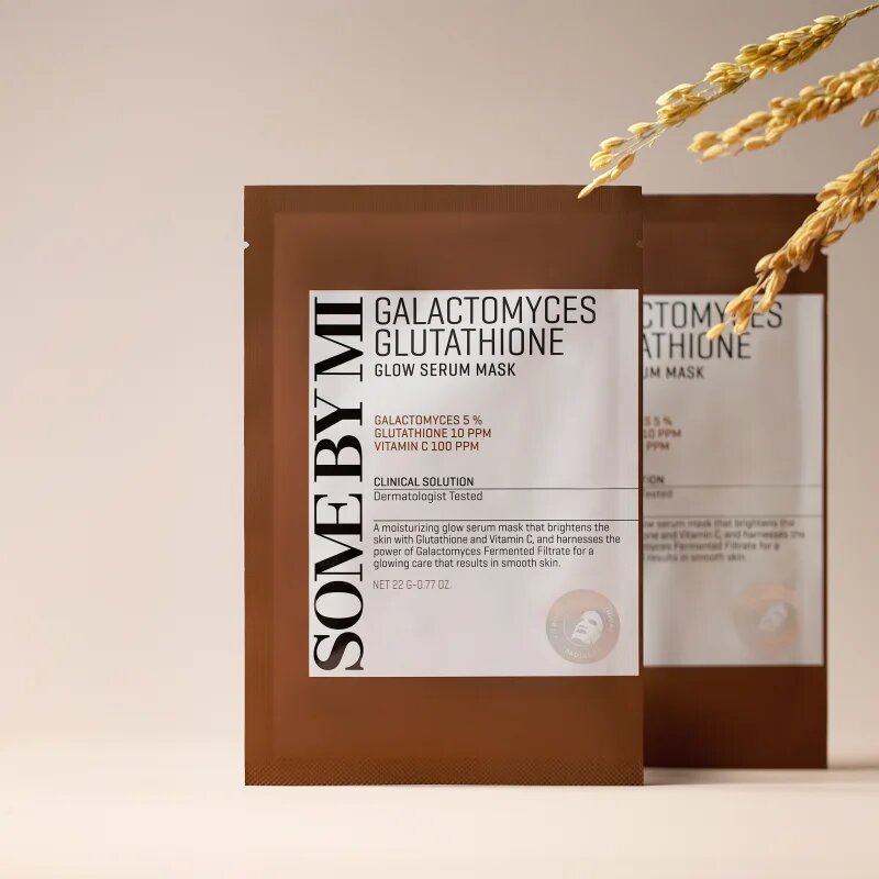 Some By Mi Galactomyces Glutathione Glow Serum Mask mască textilă iluminatoare pentru ten uscat și sensibil 22 g