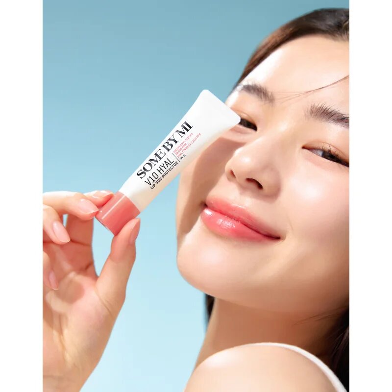 Some By Mi V10 Hyal Lip Protector balsam de buze protector SPF 15 culoare Rosy 7 ml