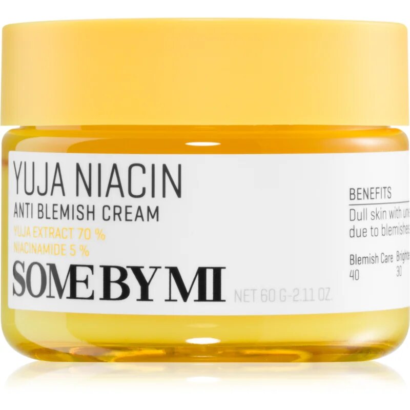 Some By Mi Yuja Niacin Anti Blemish Cream cremă de față pentru hidratare și iluminare pentru piele cu hiperpigmentare 60 g