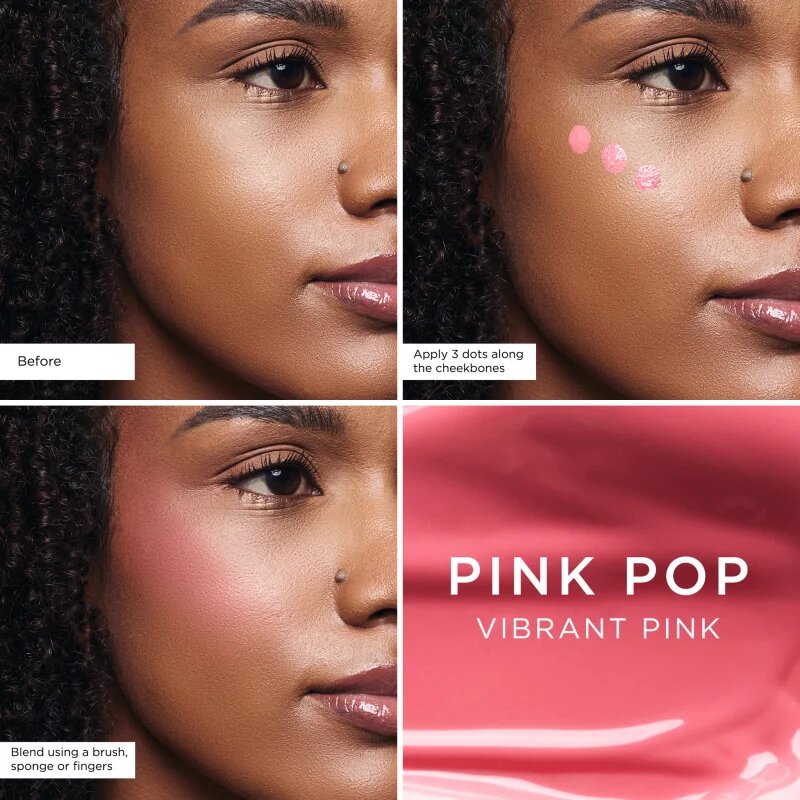 SOSU Cosmetics Liquid Blush Satin fard de obraz lichid culoare Pink Pop 9 ml