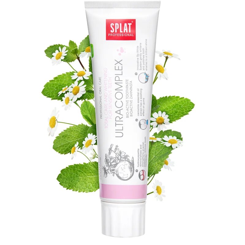 Splat Professional Ultracomplex pasta de dinti bio-activa pentru ingrijire completa si albire pentru dinti sensibili 100 ml