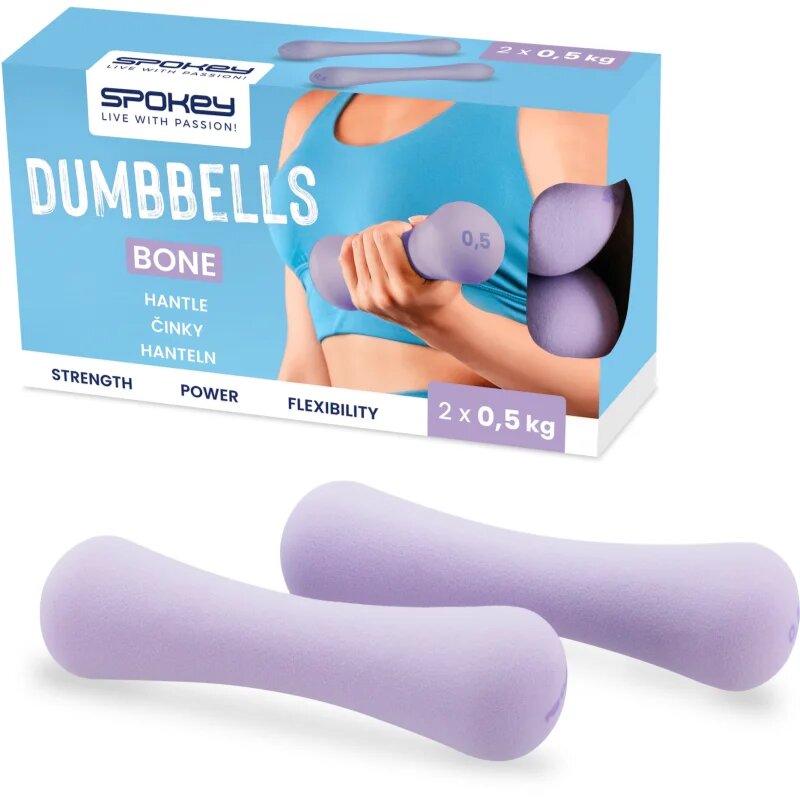 Spokey Bone set de gantere din neopren 2x0.5 kg