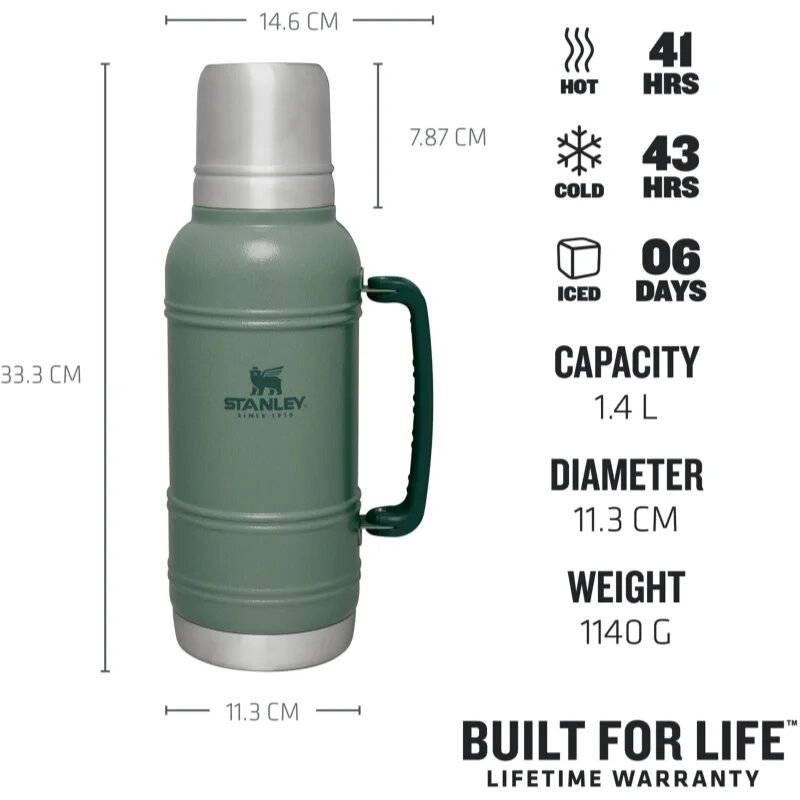 Stanley Artisan Thermal Bottle termos Hammertone Green 1 buc