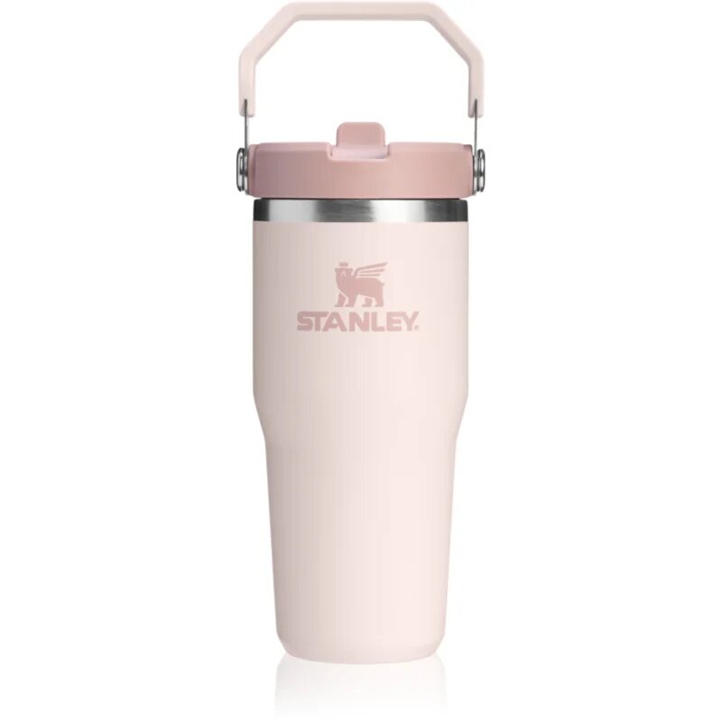 Stanley IceFlow™ Flip Straw 2.0 Tumbler sticlă termos din oțel inoxidabil Rose Quartz 410 ml