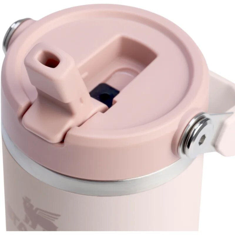 Stanley IceFlow™ Flip Straw 2.0 Tumbler sticlă termos din oțel inoxidabil Rose Quartz 410 ml