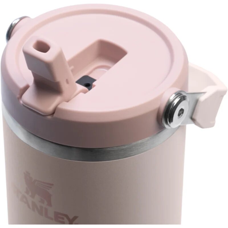 Stanley IceFlow™ Flip Straw Tumbler sticlă inoxidabilă pentru apă Rose Quartz 890 ml