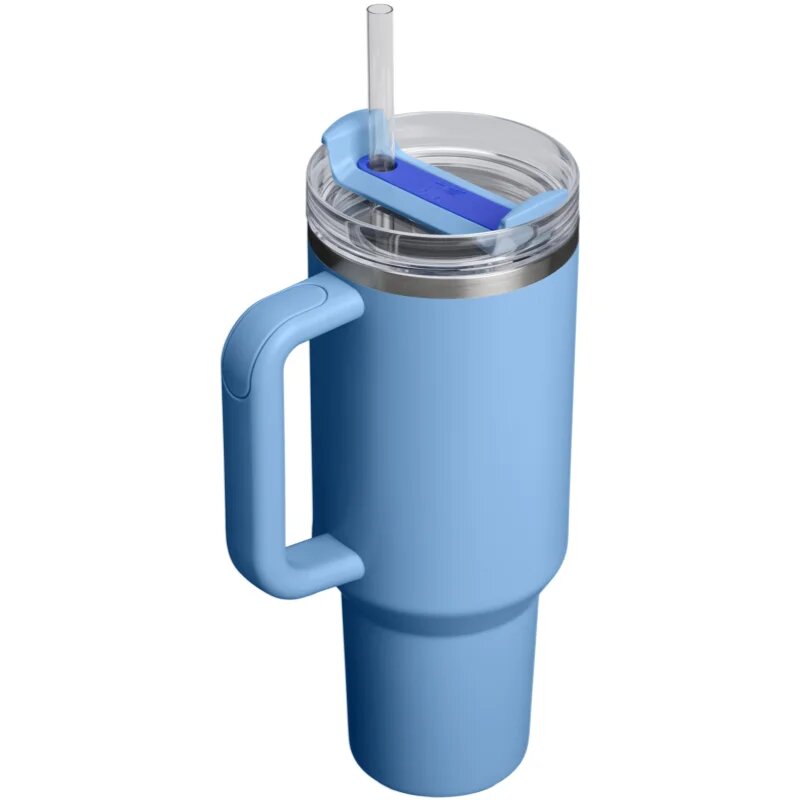 Stanley Quencher H2.O FlowState™ Tumbler pahar din oțel inoxidabil cu pai mare Blue Sky 1 buc