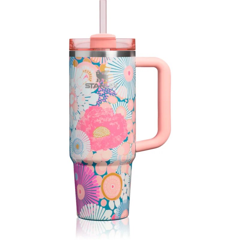 Stanley Quencher H2.O FlowState™ Tumbler pahar din oțel inoxidabil cu pai medium sorbet wildflower 1 buc