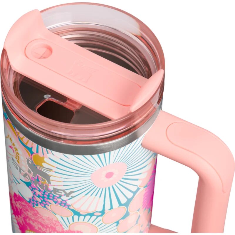 Stanley Quencher H2.O FlowState™ Tumbler pahar din oțel inoxidabil cu pai medium sorbet wildflower 1 buc