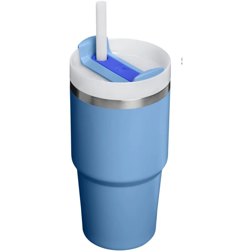 Stanley Quencher H2.O FlowState™ Tumbler pahar din oțel inoxidabil cu pai mic Blue Sky 1 buc