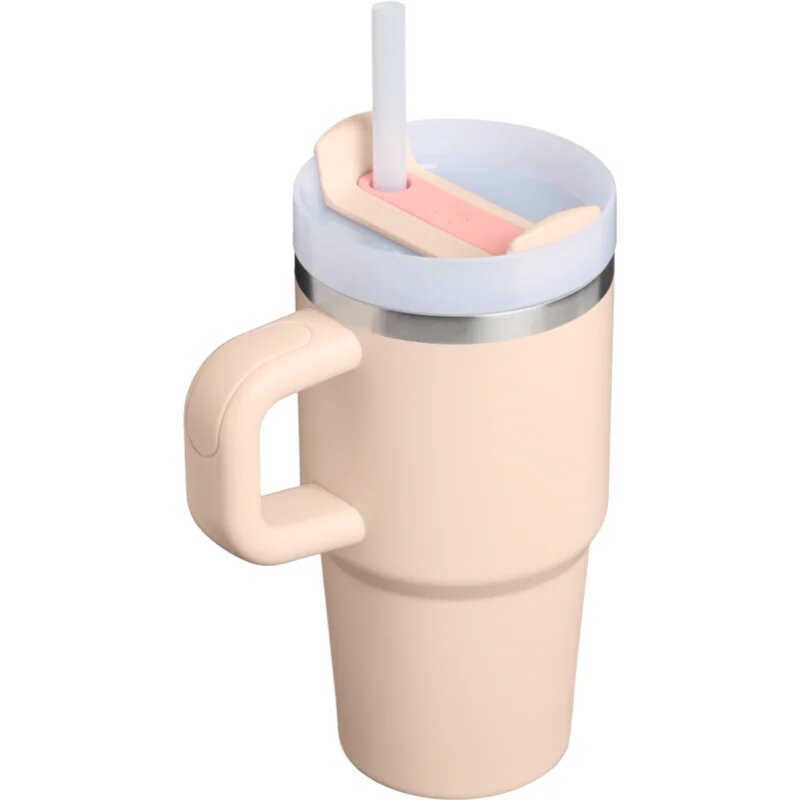 Stanley Quencher H2.O FlowState™ Tumbler pahar din oțel inoxidabil cu pai mic champagne 1 buc