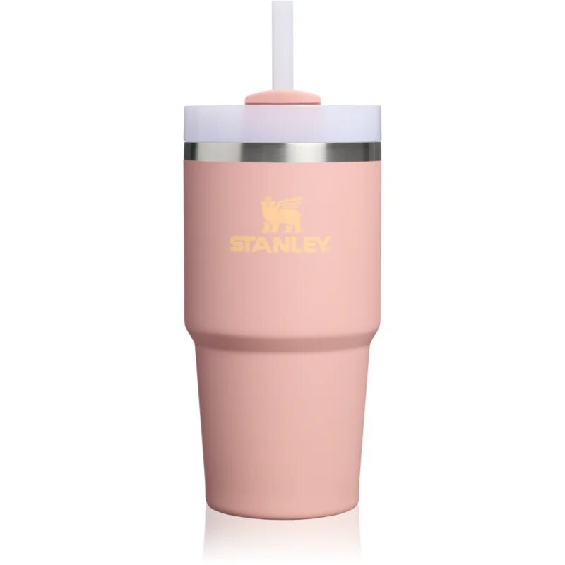 Stanley Quencher H2.O FlowState™ Tumbler pahar din oțel inoxidabil cu pai mic Peach Rose 1 buc