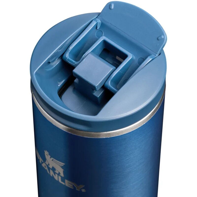 Stanley Transit Fliptop Mug cană termoizolantă mic Glacial Blue Shine 350 ml