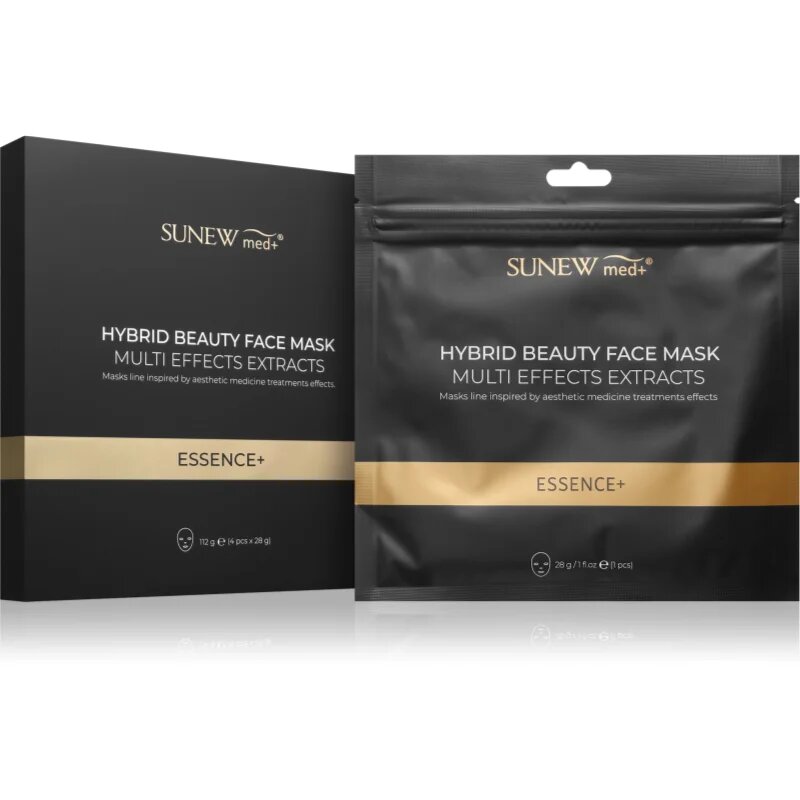 SUNEWMED+ ESSENCE+ Face Sheet Mask with Peptides and Snail Mucin mască textilă hidratantă cu peptide 4 buc