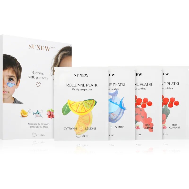 SUNEWMED+ Family Eye Patches pernuțe din hidrogel cu efect regenerator pentru zona ochilor cu ceramide 4x2 buc